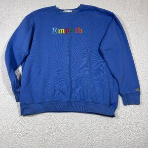 The Mayfair Group Blue Empathy Crewneck Oversized Sweatshirt Plus One Size